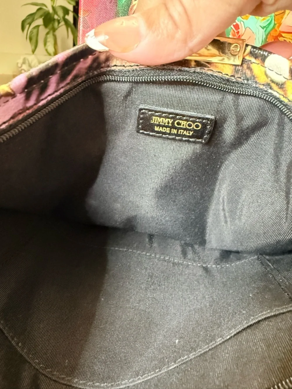 Jimmy Choo Leopard-Print Patent Clutch - Picture 7 of 7